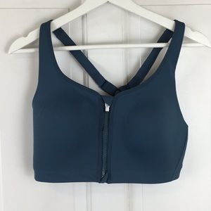 Athleta 34DD Advance Zip Front High Impact Sports Bra NWT Zipper Running Gym NEW